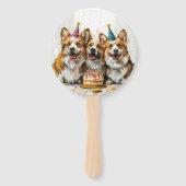 Éventail Chiens de Corgi gallois Pembroke (Dos)