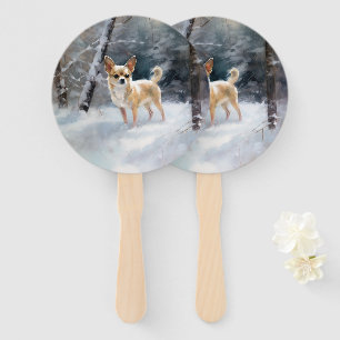 Éventail Chihuahua Laisser neiger Noël
