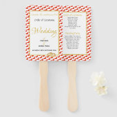 Éventail CHINE Christian Custom Wedding 婚 Programme 礼 (Devant et derrière)