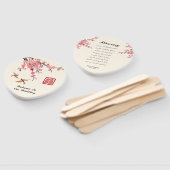 Éventail Chinese Ink peinture fleurs oiseaux programme de m (Non-assemblé)