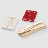 Éventail Chinese Love Red Cherry Blossoms Programme de mari (Non-assemblé)