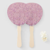 Éventail Chinoiserie rose (Devant et derrière)