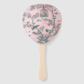 Éventail Chinoiserie rose (Dos)