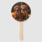 Éventail Chiots Rhodesian Ridgeback Autumn Delight Pumpkin  (Dos)