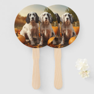 Éventail Chiots Setter Anglais Délice d'Automne Citrouille 