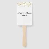 Éventail Choisir un siège pas un côté mariage points d'or (Dos)