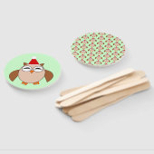 Éventail Chouette de Noël (Non-assemblé)