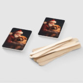 Éventail Chow Chow avec Noël Festif du Père Noël (Non-assemblé)