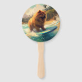 Éventail Chow Chow Beach Plage Surf Peinture (Dos)