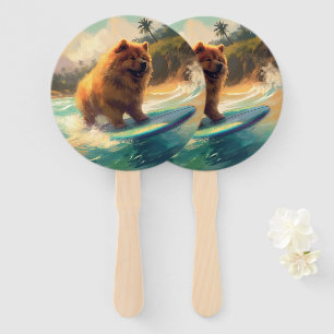 Éventail Chow Chow Beach Plage Surf Peinture