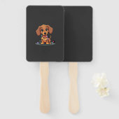 Éventail Christmas Dachshund Lights (1) (Devant et derrière)