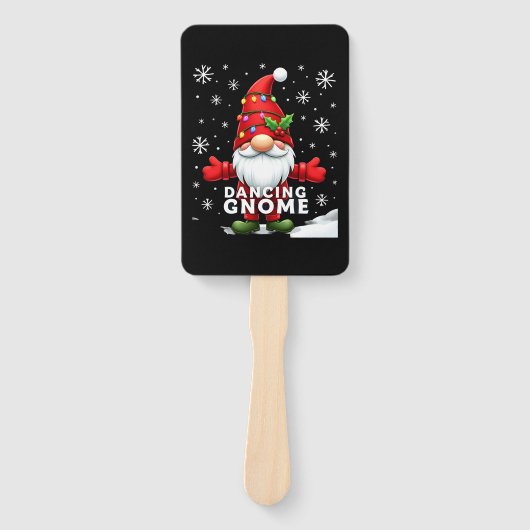 Éventail Christmas Gnome Dancing Gnome Family Christmas (4) (Devant)