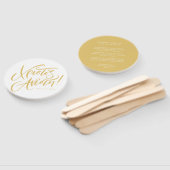 Éventail Christos Anesti Grec Orthodoxe Jaune de Pâques (Non-assemblé)