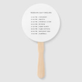 Éventail Chronologie de mariage de script élégant et délica (Dos)