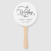 Éventail Chronologie de mariage d'écriture élégante délicat (Devant)