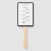 Éventail Chronologie des événements avec blason botanique n (Dos)