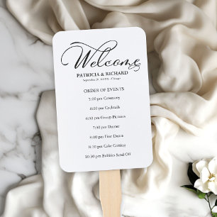 Éventail Chronologie des événements de mariage Simple Éléga