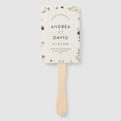 Éventail Chronologie du Mariage de script Fleur sauvage ivo (Devant)