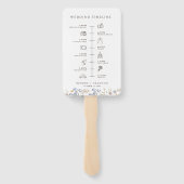 Éventail Chronologie du mariage du Fleur sauvage de printem (Dos)