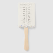 Éventail Chronologie du mariage du Fleur sauvage de printem (Dos)