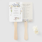 Éventail Chronologie du mariage du Fleur sauvage de printem (Devant et derrière)