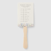 Éventail Chronologie du mariage du Fleur sauvage de printem (Dos)