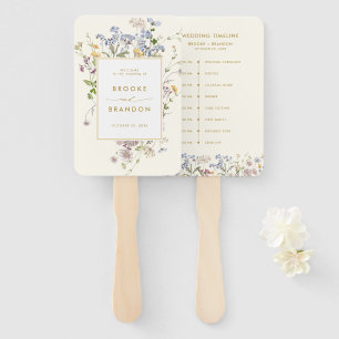 Éventail Chronologie du mariage du Fleur sauvage de printem