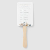 Éventail Chronologie du mariage du Fleur sauvage de printem (Dos)