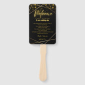 Éventail Chronologie du mariage et message d'accueil | Vent (Devant)