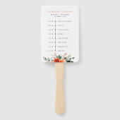 Éventail Chronologie du mariage orange clair du coucher de  (Dos)