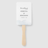 Éventail Chronologie et bienvenue du Mariage de script élég (Dos)