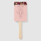 Éventail Chrysanthème romantique sur Gossamer Pink (Dos)