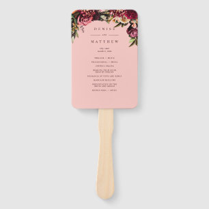 Éventail Chrysanthème romantique sur rose arachnéen