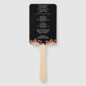 Éventail Chute Floral Bouquet Mariage noir (Dos)