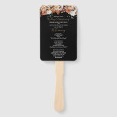 Éventail Chute Floral Bouquet Mariage noir (Devant)