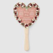 Éventail Chute Florale Soft Terracotta Crème Bourgogne Coeu (Dos)