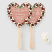 Éventail Chute Florale Soft Terracotta Crème Bourgogne Coeu (Devant et derrière)