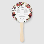 Éventail Chute Florale Terracotta Crème Bourgogne Violet (Dos)