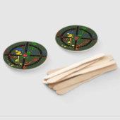 Éventail Cibles de la parties scintillant de bal de peintur (Non-assemblé)