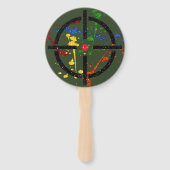 Éventail Cibles de la parties scintillant de bal de peintur (Devant)