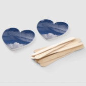 Éventail ciel bleu et nuages blancs sur un ventilateur (Non-assemblé)