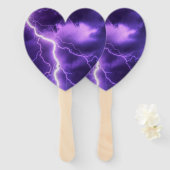 Éventail ciel magnifique, tonnerre (Devant et derrière)