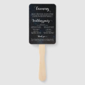 Éventail Ciel nocturne mariage sous les étoiles (Dos)