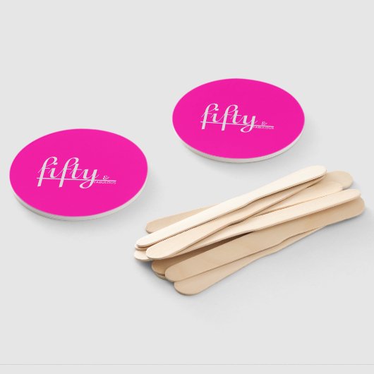 Éventail Cinquante et FABULE Simplement élégant 50e anniver (Non-assemblé)