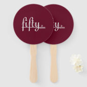 Éventail Cinquante et FABULE Simplement élégant 50e anniver (Devant et derrière)