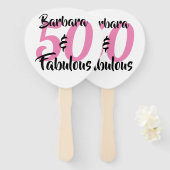 Éventail Cinquante et fabuleux 50e anniversaire fête Person (Devant et derrière)