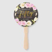 Éventail Cinquante et fabuleux Floral 50e anniversaire (Devant)