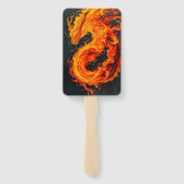 Éventail Cismic kitty and fiery drgain hand fan (Dos)