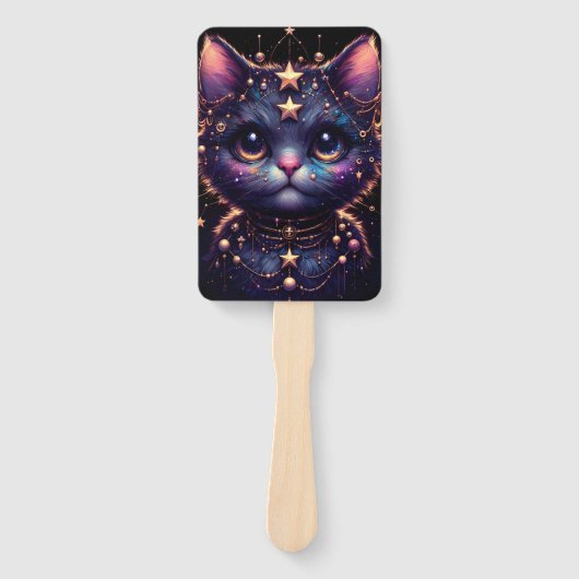 Éventail Cismic kitty and fiery drgain hand fan (Devant)