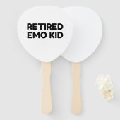 Éventail Citation Amusante Emo Retraitée (Devant et derrière)